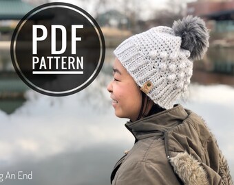 Tri-Dot Beanie Pattern // PDF Pattern, Crochet Pattern, Crochet Hat, Crochet Beanie, Beanie, Hat