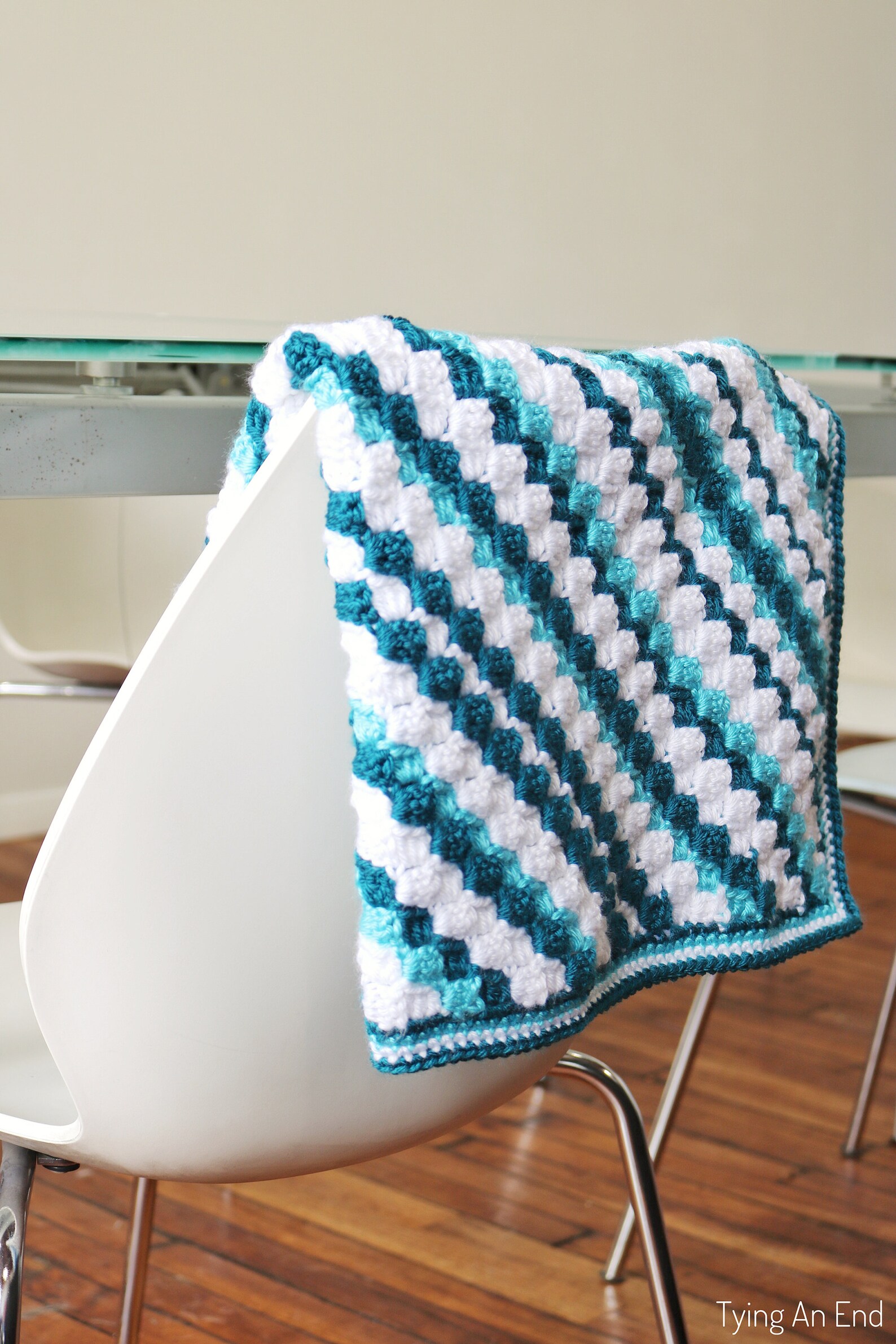 Naname Lap Throw Crochet Pattern // PDF Pattern, Crochet, C2C, Corner