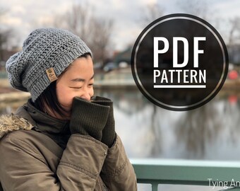 Darratt Slouchy Beanie Pattern // PDF Pattern, Crochet Pattern, Worsted Weight Yarn, Crochet Hat, Crochet Beanie, Slouchy Hat