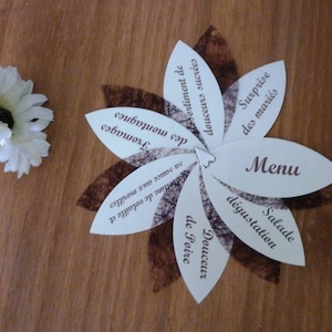 Menu pour mariage, baptème, communion image 1