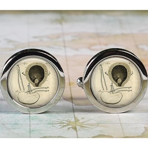 Urology cufflinks, antique bladder illustration cuff links urologist nephrologist gift surgeon gift for medical student graduation gift