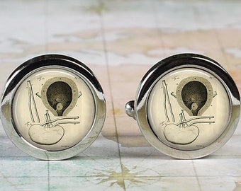 Urology cufflinks, antique bladder illustration cuff links urologist nephrologist gift surgeon gift for medical student graduation gift