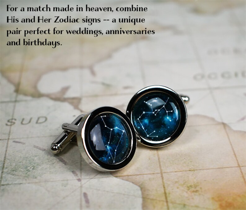 Lyra constellation cuff links Lyre of Orpheus cufflinks celestial star constellation astronomy gift for musician singer songwriter