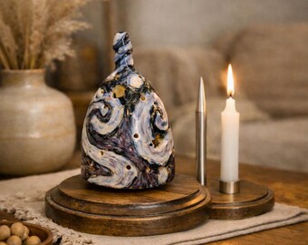 Starry Night Wishing Machine Candle Holder | Pierced Porcelain Shade
