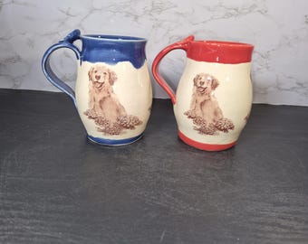 Sepia Hand Drawn Golden Retriever
