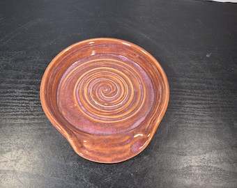 Pink Ceramic Spoon Rest or Soap Dish