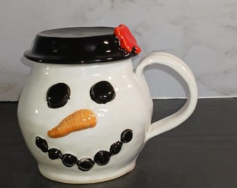 Snowman Mug with Lid