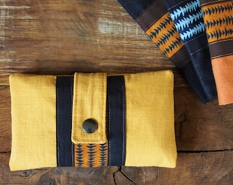 Fabric tobacco pouch - linen & cotton