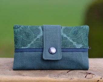 Fabric tobacco pouch - linen & cotton