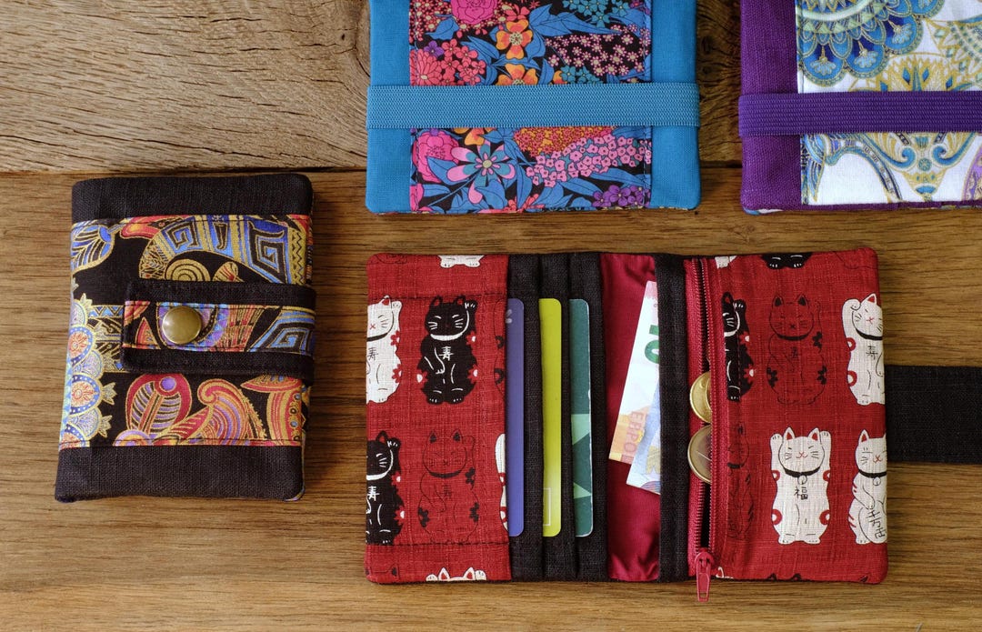 Small Fabric Wallet - 9x12cm Format - Customizable - Etsy