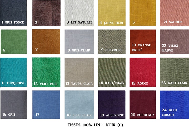 Plain tobacco pouch linen & cotton color and closure of your choice image 5