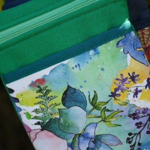 Motif floral : vert pur / aquarelle