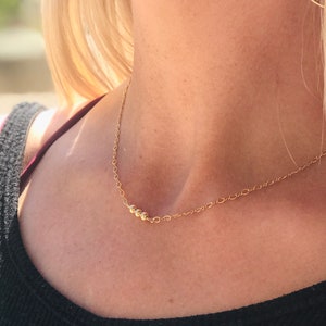 Beaded Necklace, Bead Necklace, Minimalist Necklace, Dainty Necklace, Gold Necklace, Gold Filled, Necklace, Bridal, Gift for Her