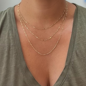 Gold Triple Layer Necklace, Dainty Necklace Set, Layering Necklace Set, 14k gold filled, Layering Necklaces