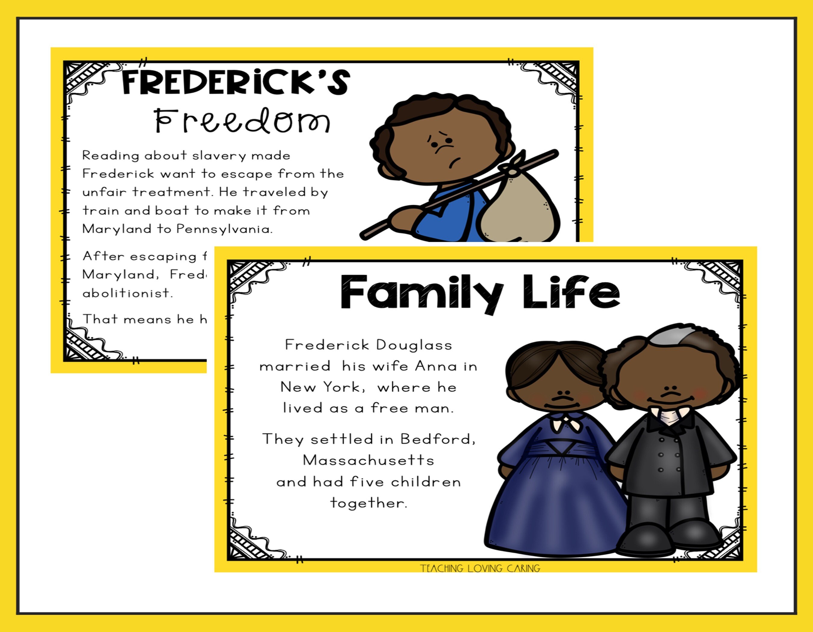 Black History Month Reading Comprehension All About Frederick Douglass ...