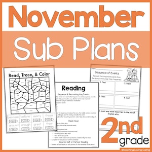 Noodplannen voor invallers in groep 2 in november, inclusief dagelijkse routines en activiteiten.