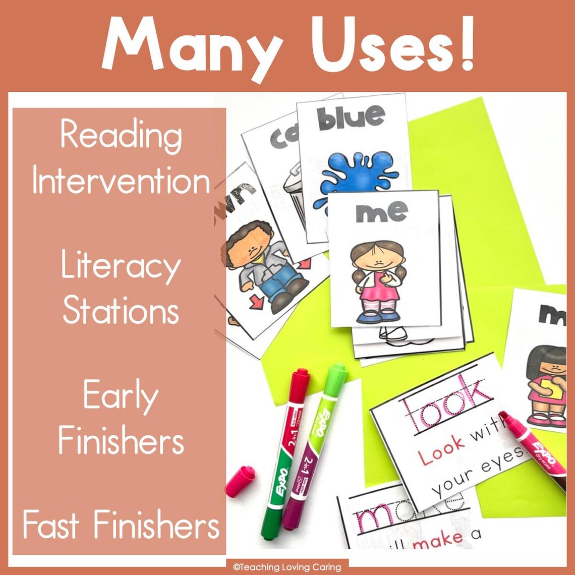 Sight Word Flashcards With Picture Cues | High-frequency Word Practice ...