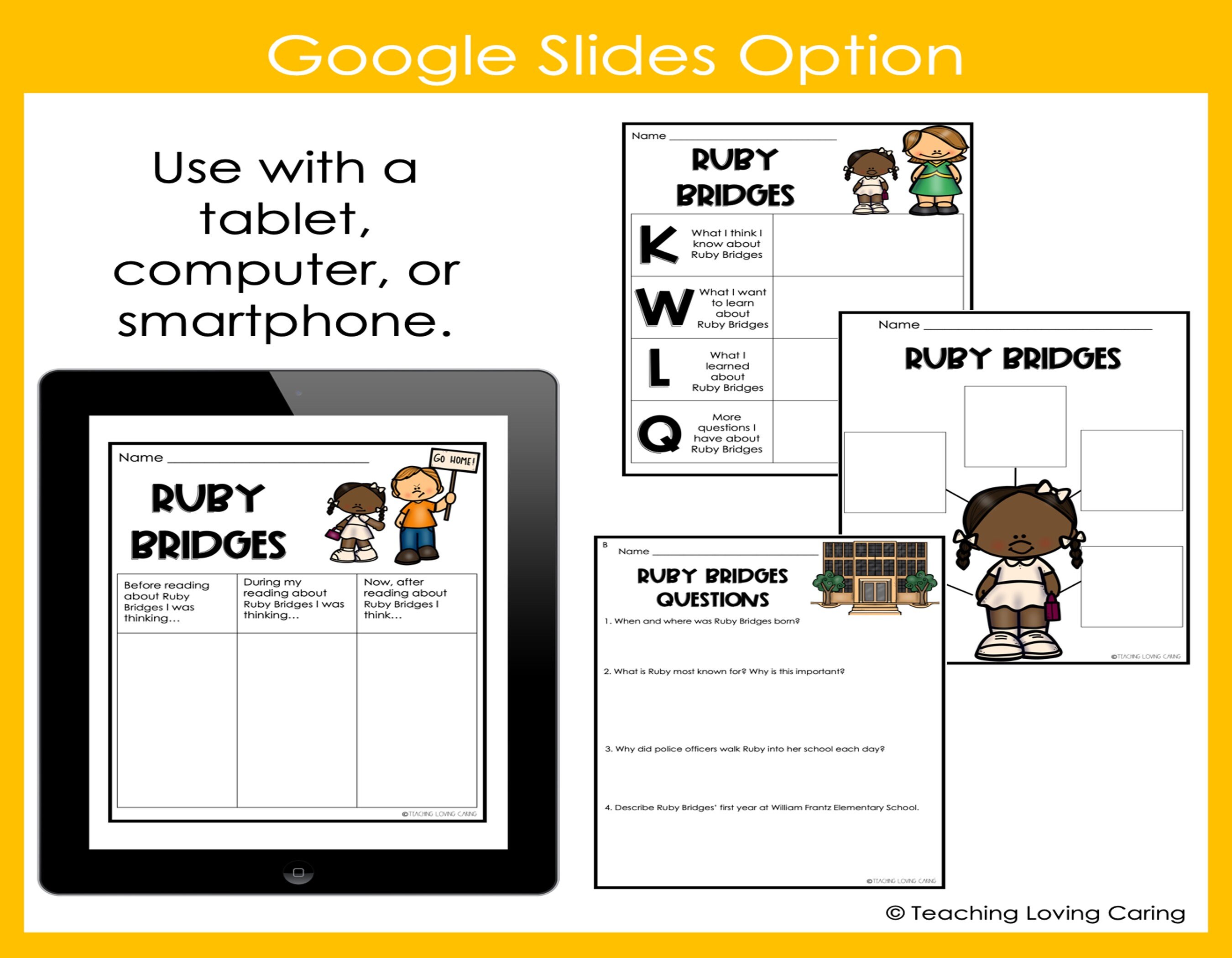 Ruby Bridges Reading Comprehension: Biography Research Project ...