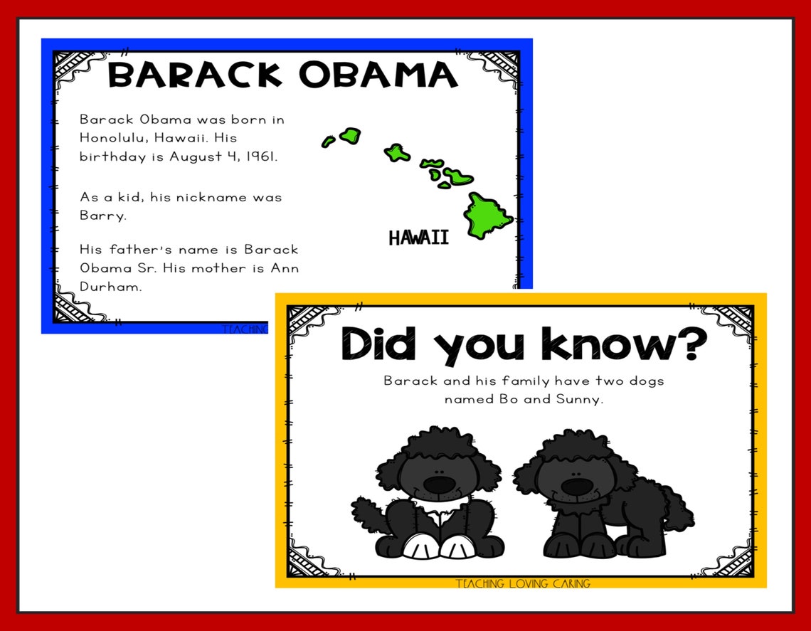 Black History Month Reading Comprehension All About Barack Obama - Etsy
