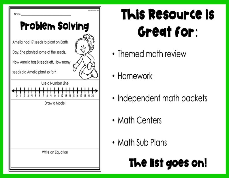Earth Day Differentiated Addition and Subtraction Math Activities - Etsy