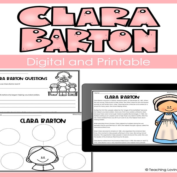 Clara Barton - Etsy