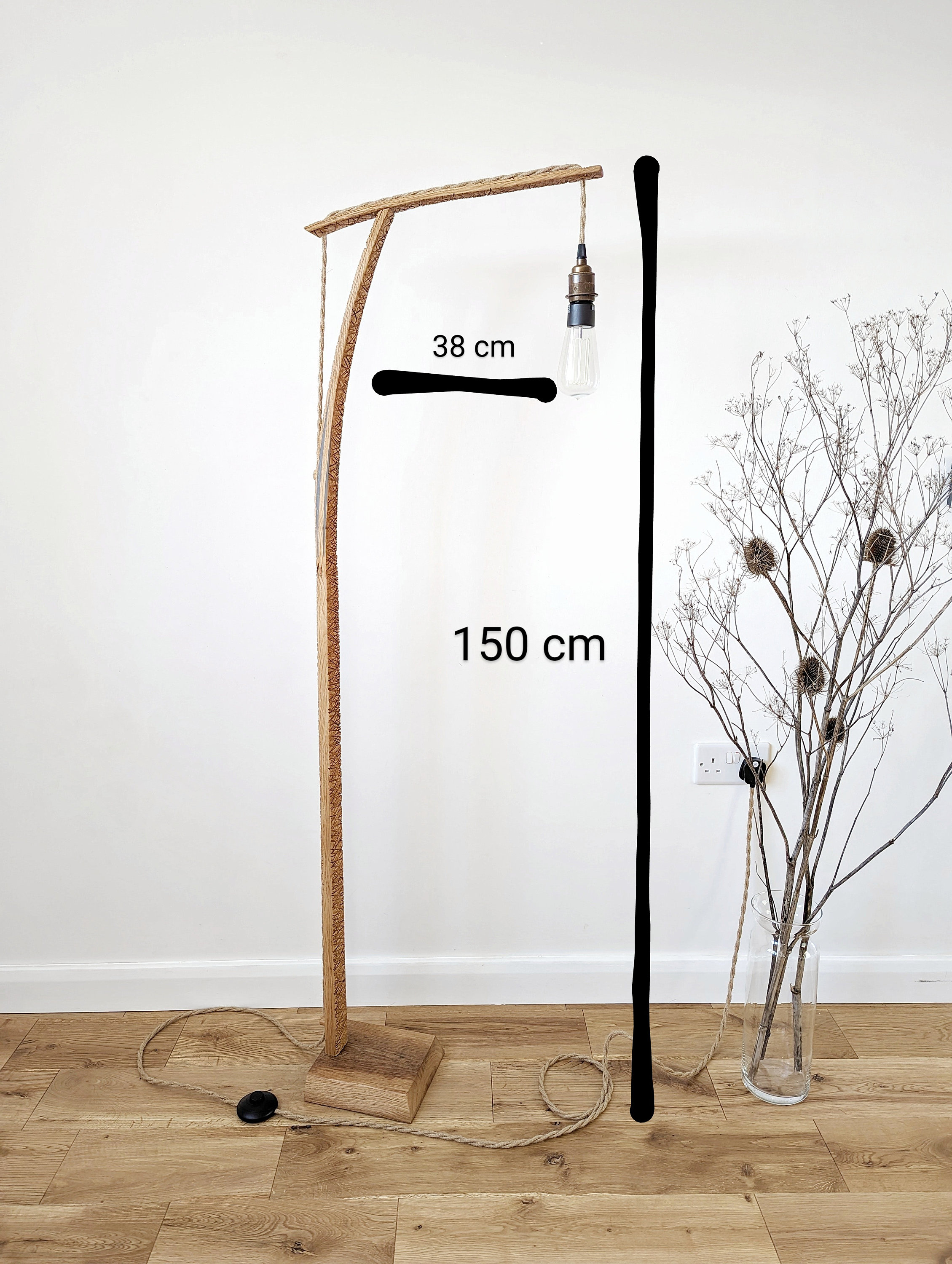 Rustic Floor Lamp Wooden Floor Lamps Wooden Lamp floor Stand Lamp Solid Oak handmade Etsy UK