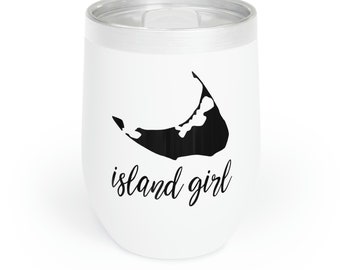 Nantucket ISLAND GIRL Wine Tumbler