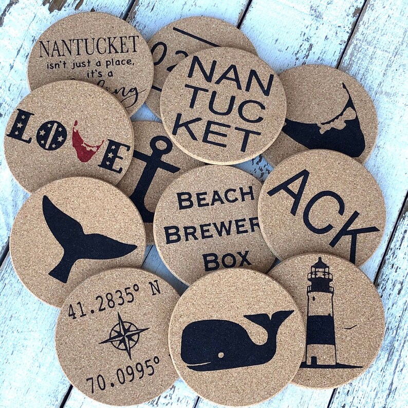 Nantucket Coasters Nantucket Gifts Nantucket Nantucket Etsy