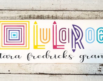 Custom Name Lularoe Wood Sign, Lularoe Consultant Personalized Sign, Distressed Wood Sign, Personalized Lularoe Wooden Sign,