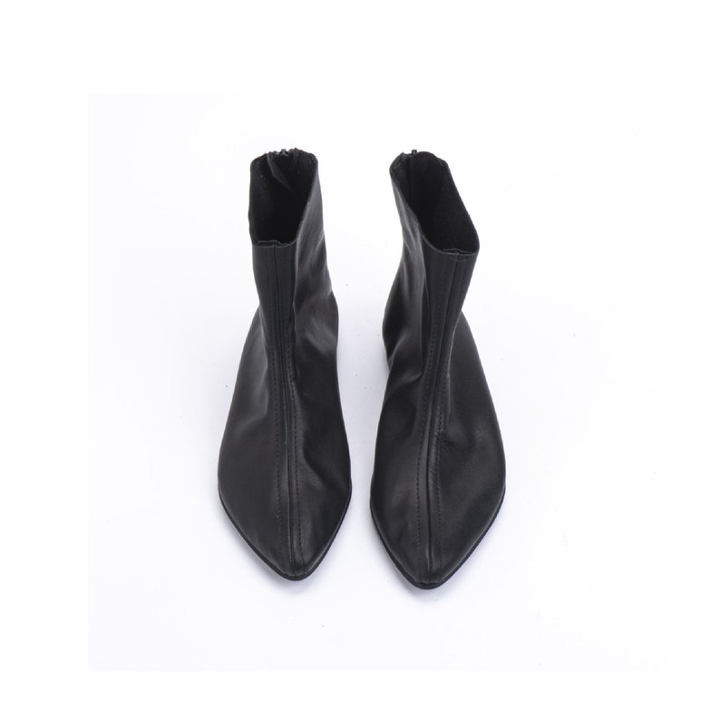 pointy flat booties