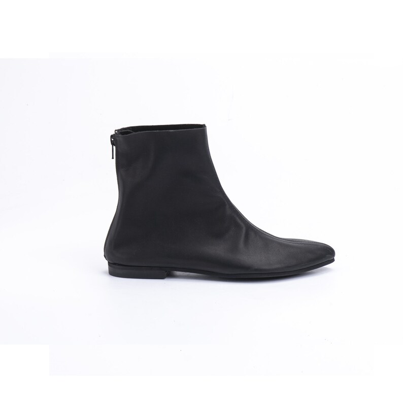 pointy flat booties