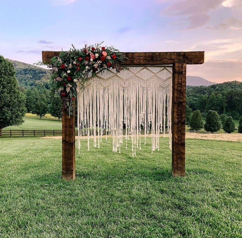 Grand Rideau En Macramé