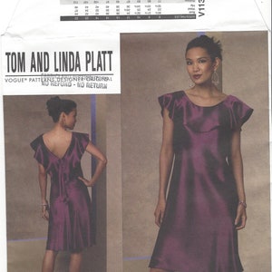 Uncut Vogue 1138 Designer Dress Pattern: Tom and Linda Platt (Size 6-12)