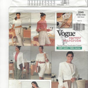 Uncut  VOGUE CAREER WARDROBE #2245, Jacket Dress Top Shorts and Pants, Summer Work Style