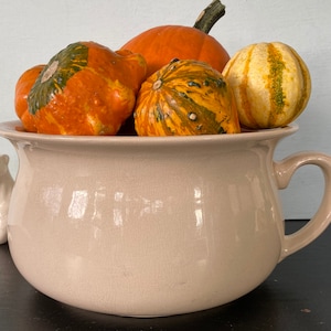 Vintage IJzersteen ARTHUR WOOD CHAMBER-pot van ivoor, gemaakt in Engeland