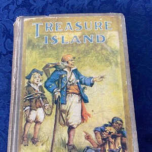 1924 TREASURE ISLAND, R L Stevenson, Hard Cover, Saalfield Verlag, &quot;&quot;Jede Kinderbibliothek&quot;&quot;
