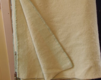 VINTAGE MINT GREEN Wool Blanket