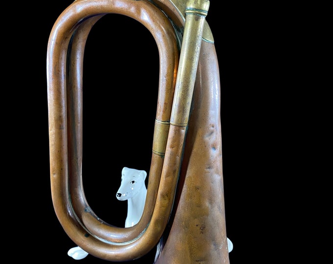 Vintage COPPER and BRASS BUGLE, WW2 Bugle, Etsy