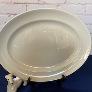 Vintage Myott Son & Co Ironstone Platter: 14.5&quot; Oval Serving Dish