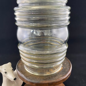 Vintage RIBBED GLAS, lichte schaduw voor plafondarmatuur