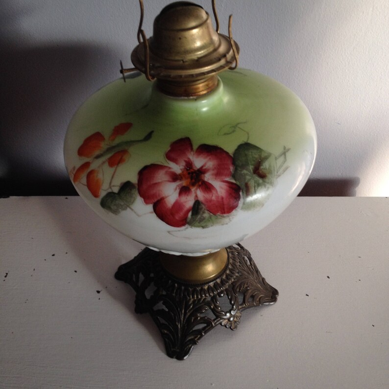 Hand Painted Oil Lamp