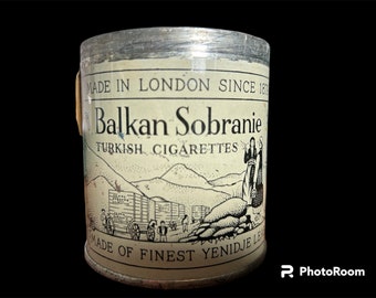 Vintage Balkan Sobranie Turkish Cigarettes Tin - Made in London