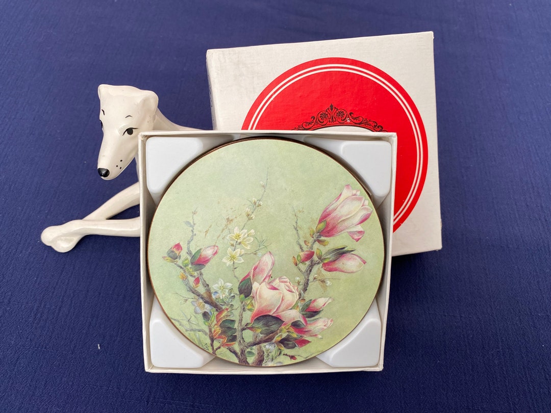VINTAGE PIMPERNEL COASTERS, Set of 6, Magnolia, Made in England Etsy