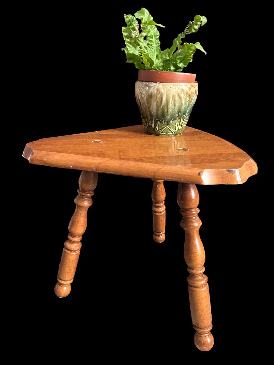 Mid Century Roxton Solid Wood Plant Stand or Foot Stool - Etsy