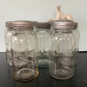 Vintage Half Gallon Mason Jar: Crown, Mid West, Jewel Canning Jar