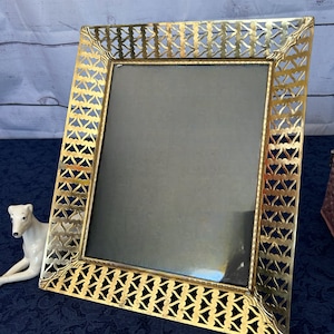 Vintage ORNATE METAL Picture Frame, 11&quot; X 13&quot;, Hollywood Regency, Table Decor, Family Photo Display