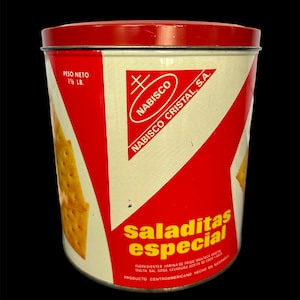 Advertising Tin, NABISCO CRISTAL, S A,  Retro Kitchen Decor,