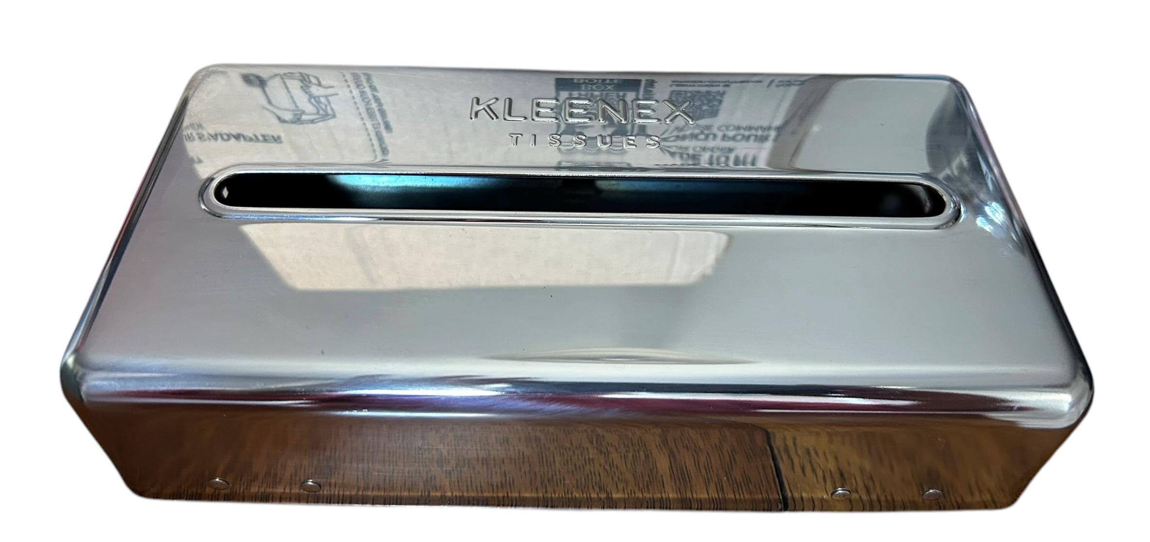 Mid Century Chrome Kleenex Dispenser: Industrial Tissue Box Cover