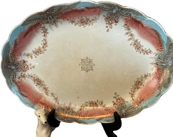 Vintage, Large Oval Platter, PITCAIRNS Limited, AQUILLA, TUNSTALL, England, 16.75 X 11.75"