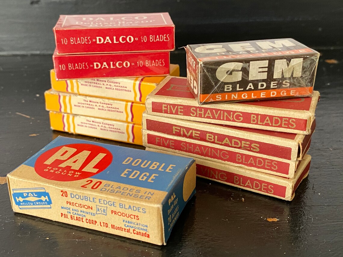 VINTAGE RAZOR BLADES 195070 Lot of 12 Etsy